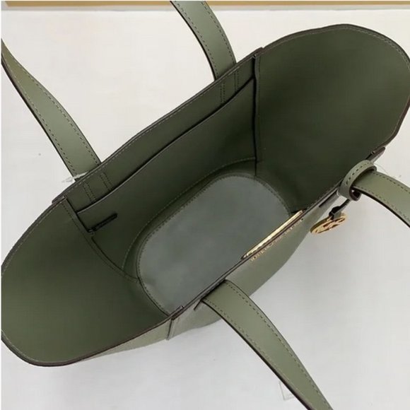 Michael Kors Portia Small Bucket Tote in Army Green color - Picture 6 of 13